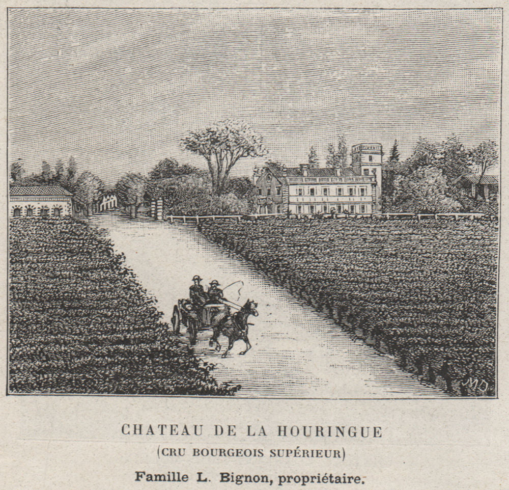 MÉDOC. MACAU. Chateau de la Houringue (Cru Bourgeois supérieur). SMALL 1908